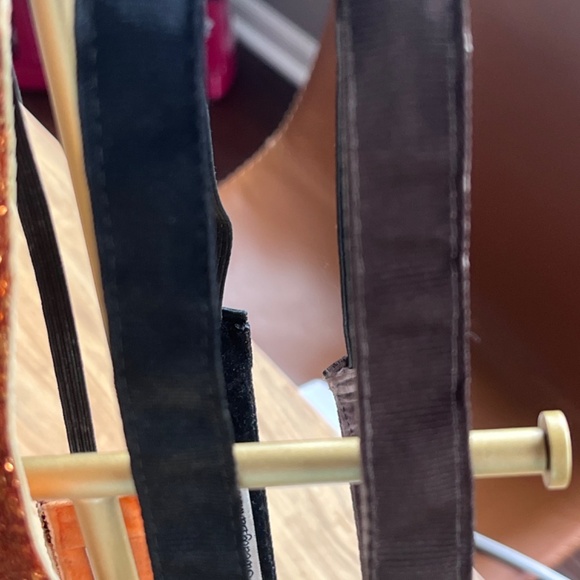 Lot of 4  Sweaty Bands, glitter orange, gold, and brown and black grossgrain EUC - Picture 5 of 10